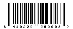 EAN barcode 8410225509998