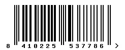 EAN barcode 8410225537786