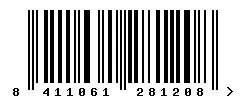 EAN barcode 8411061281208
