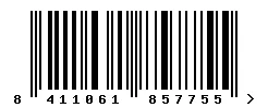 EAN barcode 8411061857755