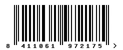 EAN barcode 8411061972175