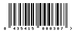 EAN barcode number 8435415000307