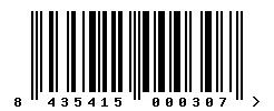 EAN barcode 8435415000307