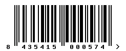 EAN barcode 8435415000574