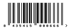 EAN barcode 8435415000666