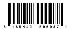 EAN barcode 8435415000987