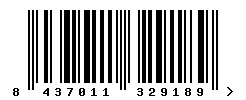 EAN barcode 8437011329189