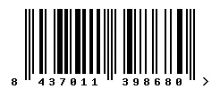 EAN barcode 8437011398680
