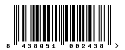 EAN barcode number 8438051002438