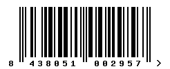 upc 8438051002957 barcode image