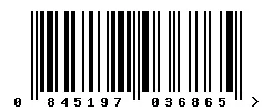 EAN barcode 845197036865