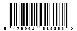upc 8470001618368 barcode image