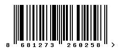 EAN barcode number 8681273260258