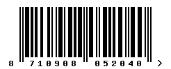 EAN barcode number 8710908052040