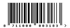 EAN barcode number 8711000003183