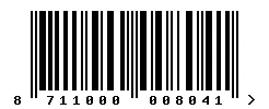 EAN barcode 8711000008041