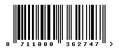 EAN barcode 8711000362747