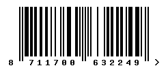 EAN barcode number 8711700632249