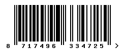 EAN barcode number 8717496334725