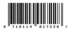 EAN barcode number 8718114017228