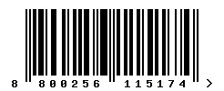 EAN barcode 8800256115174