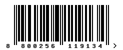 EAN barcode 8800256119134