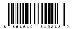 EAN barcode 8801019315213