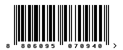 EAN barcode number 8806095070940
