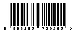 EAN barcode number 8806185720205