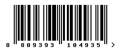 EAN barcode number 8809393104935