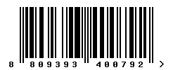 upc 8809393400792 barcode image