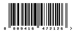 EAN barcode 8809416472126