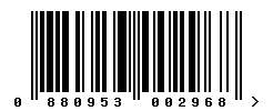 EAN barcode number 880953002968