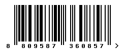 EAN barcode number 8809587360857