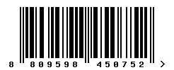 EAN 8809598450752 barcode image