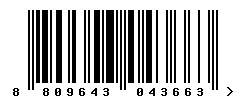 EAN barcode number 8809643043663