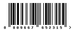 EAN barcode number 8809667652315