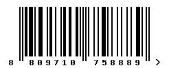 EAN barcode 8809710758889