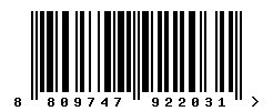 EAN barcode number 8809747922031