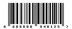 EAN barcode number 8809800940125
