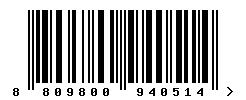 EAN barcode number 8809800940514