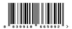 EAN 8839910665892 barcode image