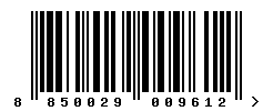 EAN barcode number 8850029009612