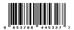 upc 8853700445327 barcode image