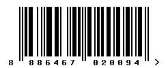 EAN barcode number 8886467020094