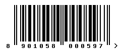 upc 8901058000597 barcode image