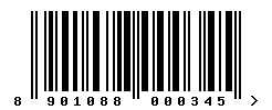 EAN barcode number 8901088000345