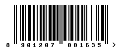 EAN barcode number 8901207001635