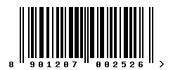 upc 8901207002526 barcode image