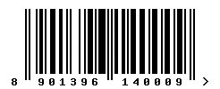 EAN barcode 8901396140009